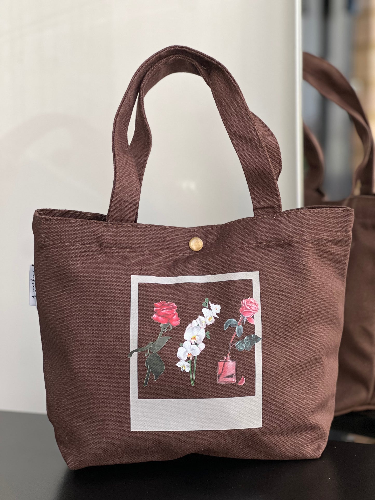 Floral Polaroid Mini Tote