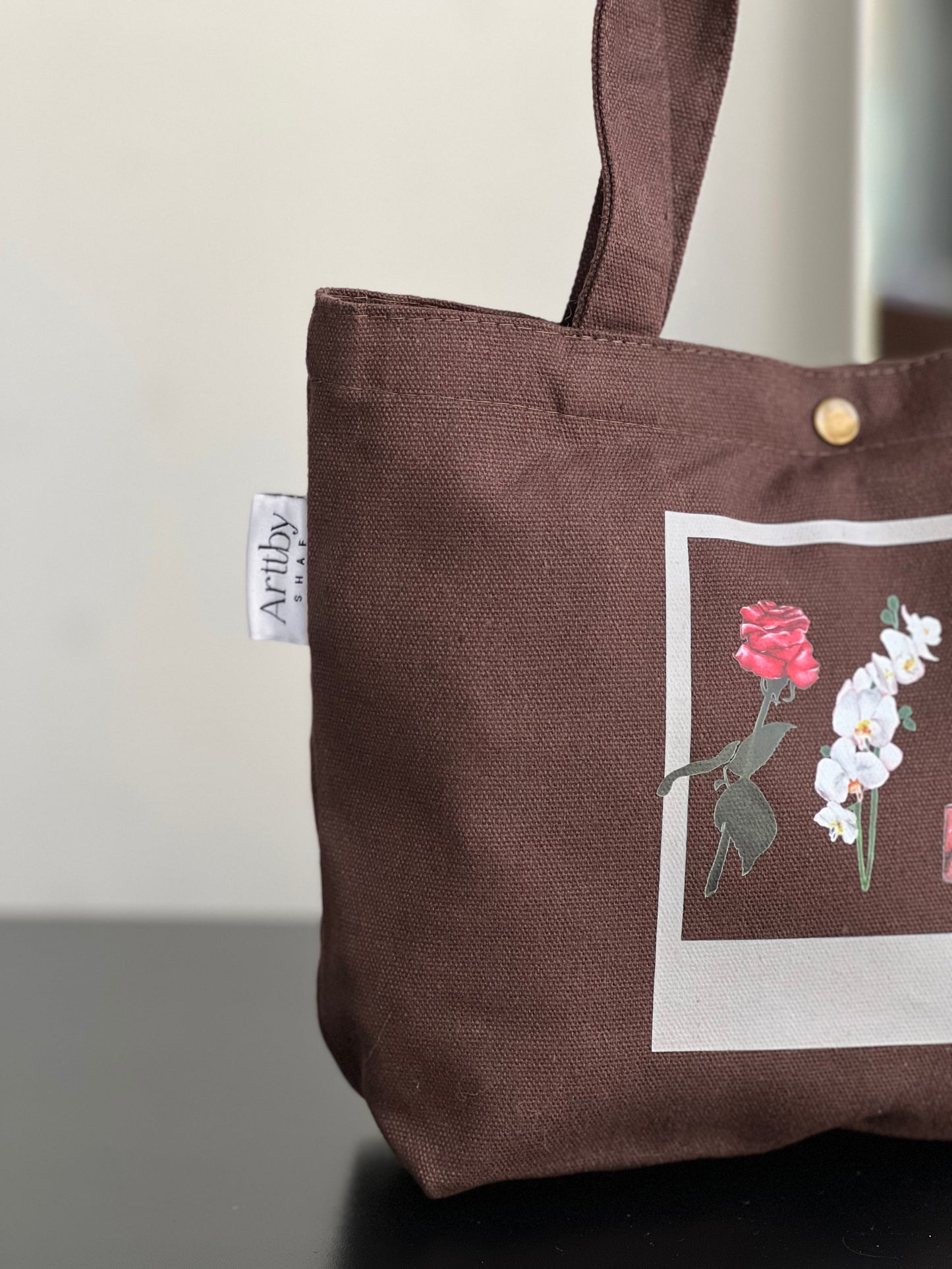 Floral Polaroid Mini Tote