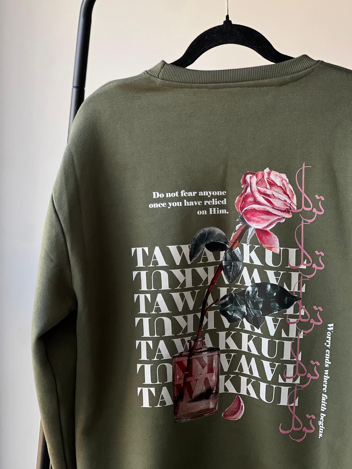 'Tawakkul' Floral Signature Sweatshirt