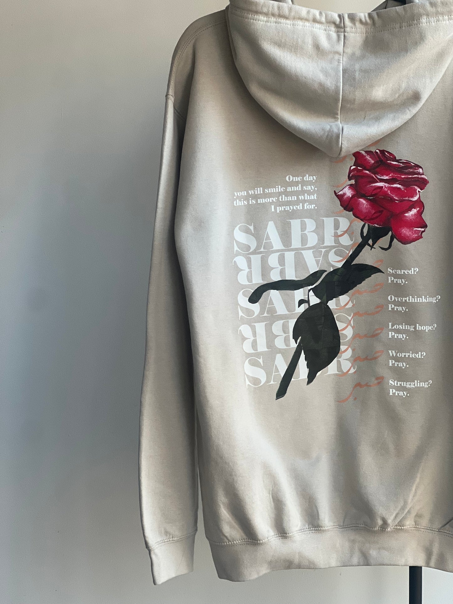 'Sabr' Floral Casual Hoodie