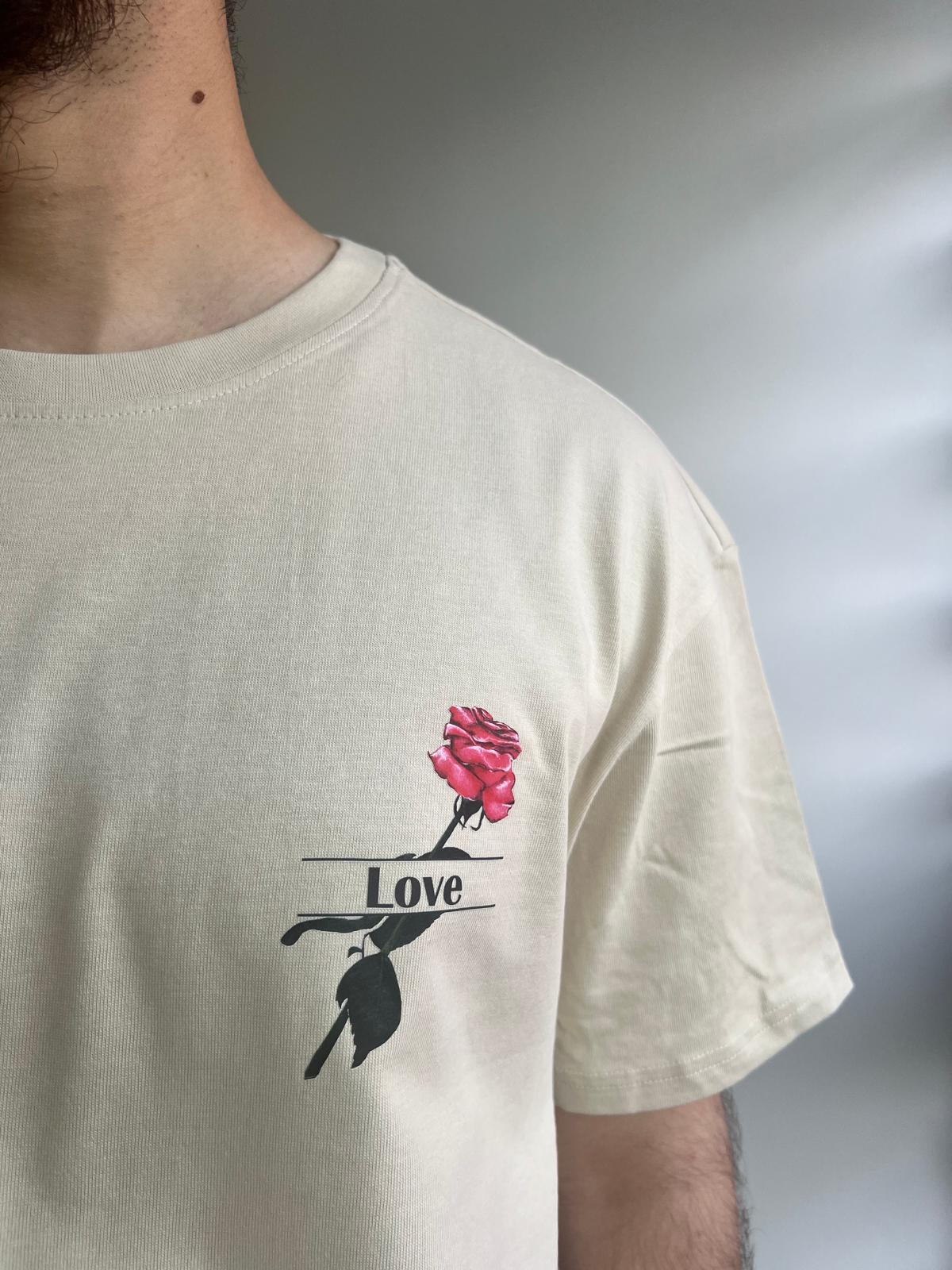 Floral Oversized 'Love' T-Shirt