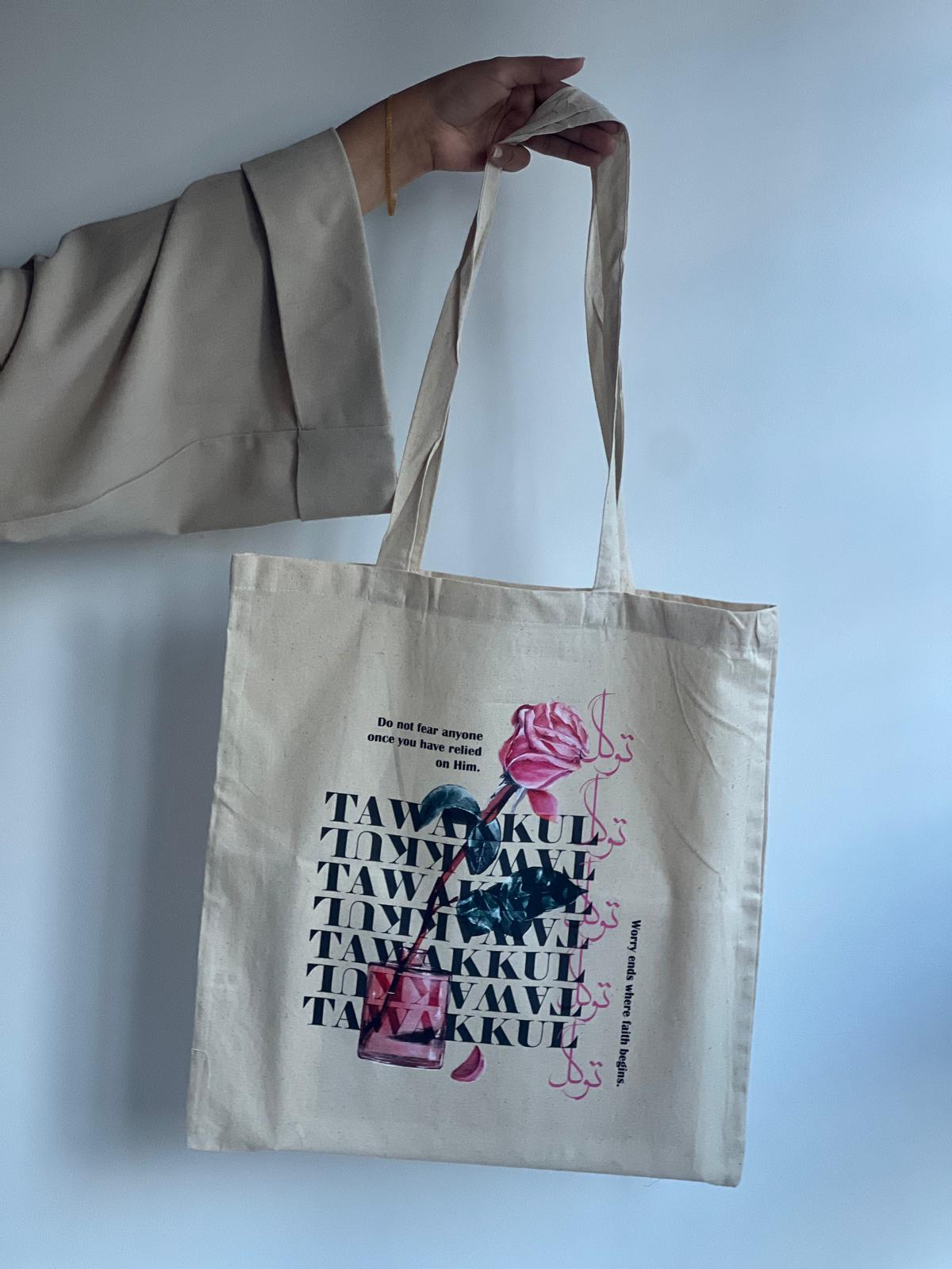 Floral 'Tawakkul' Tote Bag