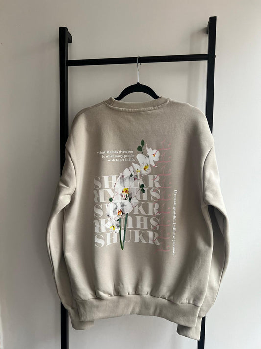 'Shukr' Floral Signature Sweatshirt